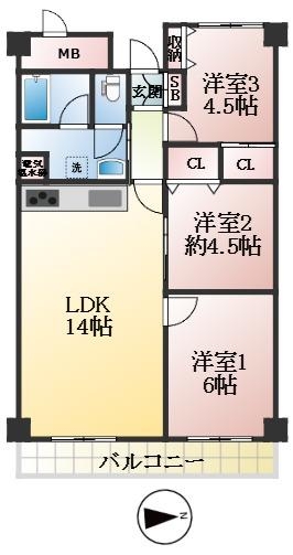神戸市東灘区魚崎中町 間取画像