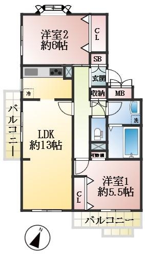 神戸市東灘区森南町 間取画像